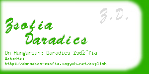 zsofia daradics business card